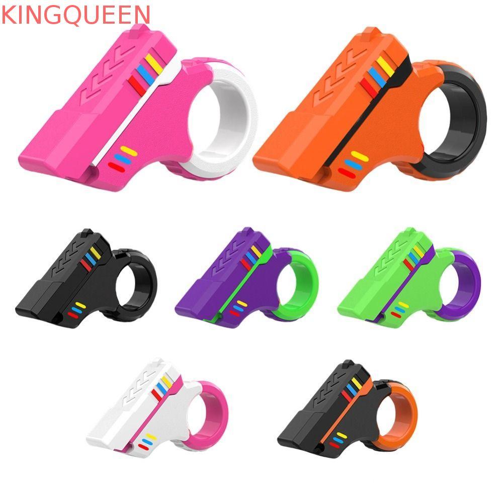 Thanh trượt ngón tay quay KINGQUEEN, Đồ chơi Spinner nhẹ nhàng 7 màu, Bền gọn ABS Tay Spinner Fidget
