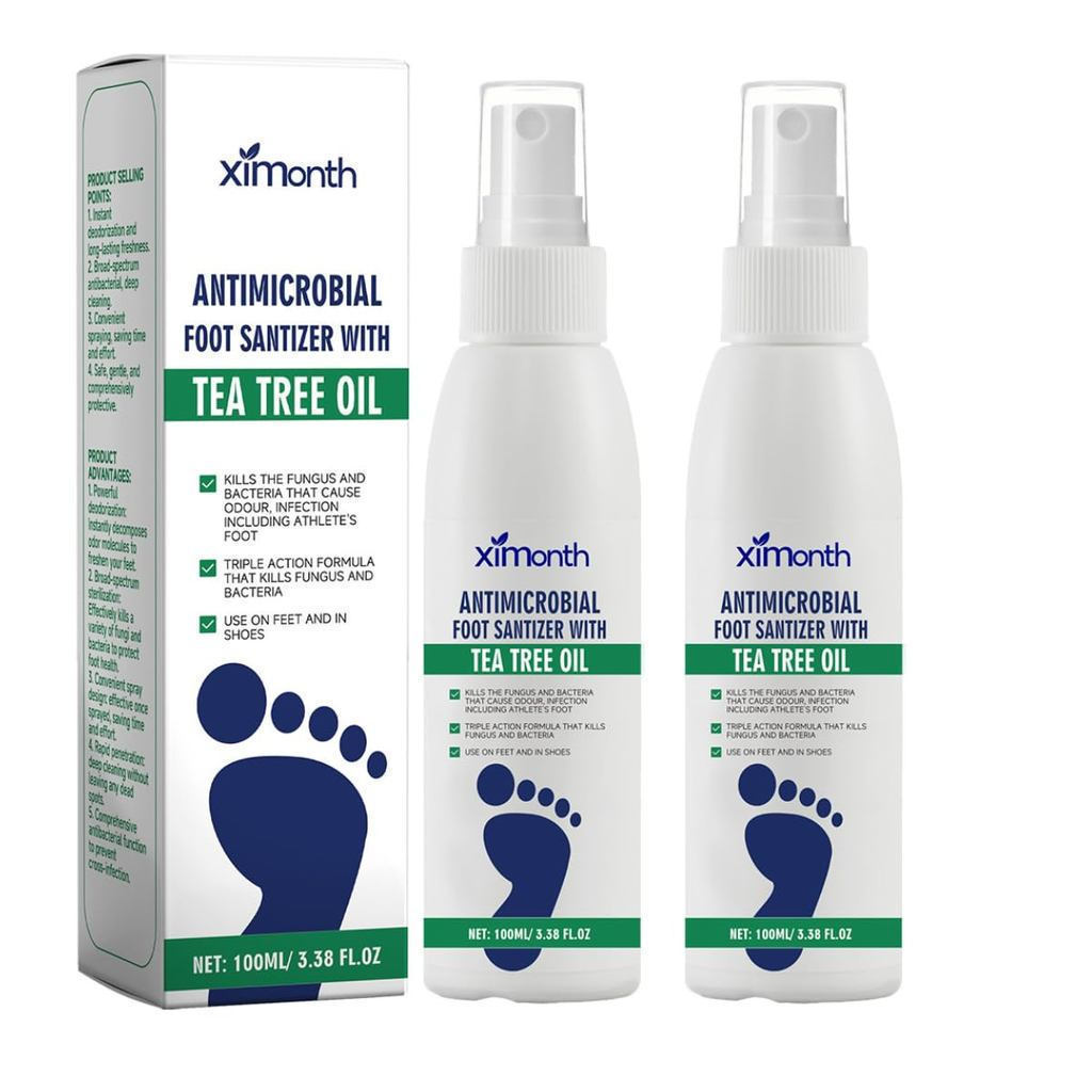 2PCS Foot Spray with Tea Tree Oil,Tea Tree Oil Feet Spray,Foot & Shoe Freshness,Quick-Drying and Tra
