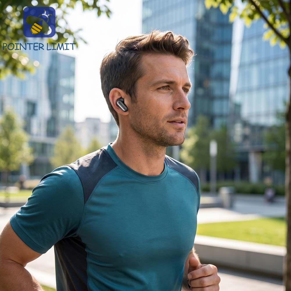 Tai nghe Bluetooth không dây POINTER LIMIT, Màn hình LED Thiết kế thân ngắn Tai nghe ngủ Bluetooth, 