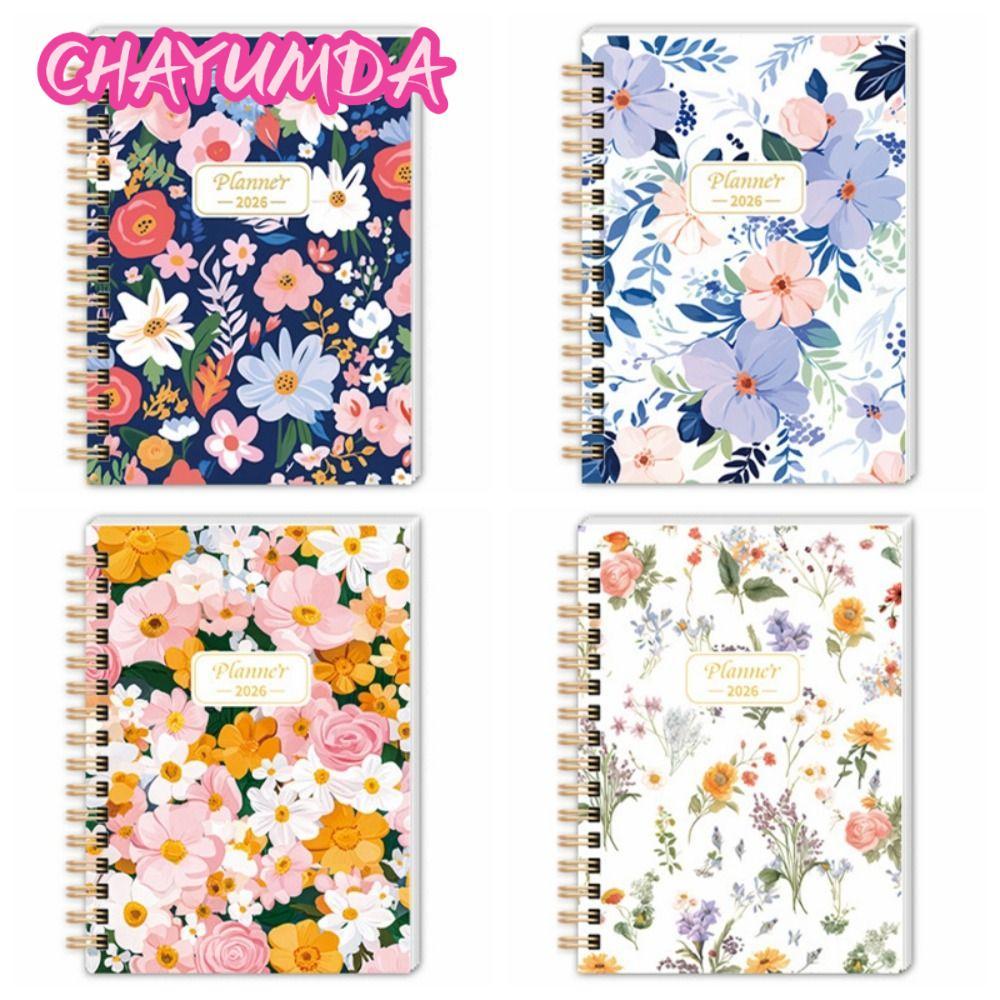 CHAYUMDA 2026 Planner, Jan.2026 - Lịch chương trình nghị sự tháng 12.2026 2026, A5 Sổ tay cuộn dây s