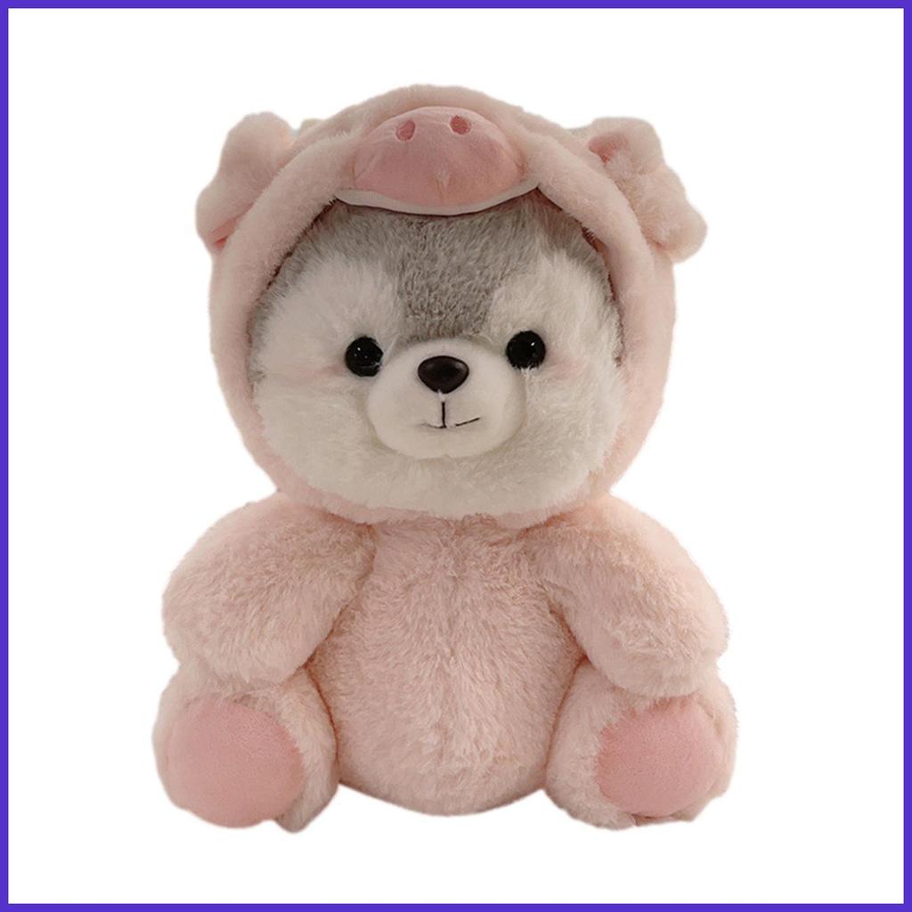 Husky Thú Nhồi Bông Cuddly Biến Hình Búp Bê Husky Sang Trọng Đồ Chơi Gối Ngủ Nhẹ Nhàng Búp Bê Husky 