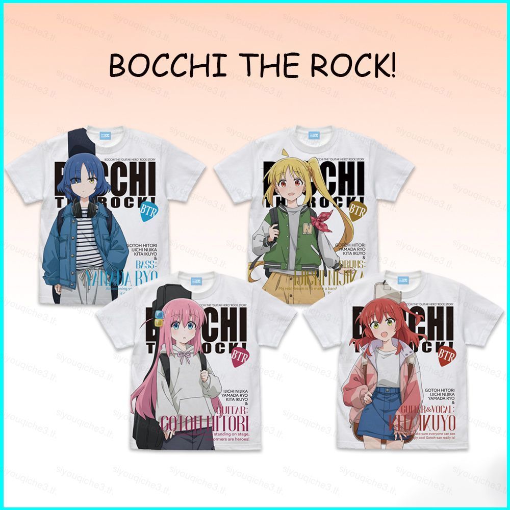 SY3 Bocchi the Rock Hitori Goto Ryo Yamada Nijika Ijichi Ikyuo Kita Cosplay vải 3D Áo thun Anime tay