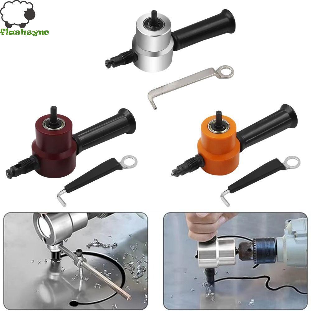 FLASHSYNC Đầu đôi Nibbler, Cắt kim loại có thể điều chỉnh Nibbler, Tấm dụng cụ Máy khoan điện kim lo