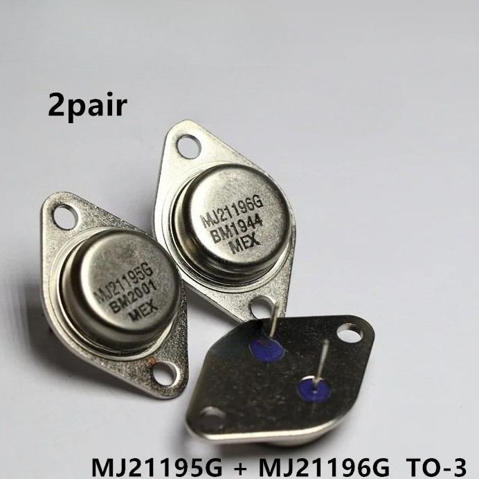 1 Cặp 100% Mới Nhập Khẩu Chính Hãng MJ21195G MJ21196G MJ21195 MJ21196 TO-3 Vàng Kín Khuếch Đại Ống