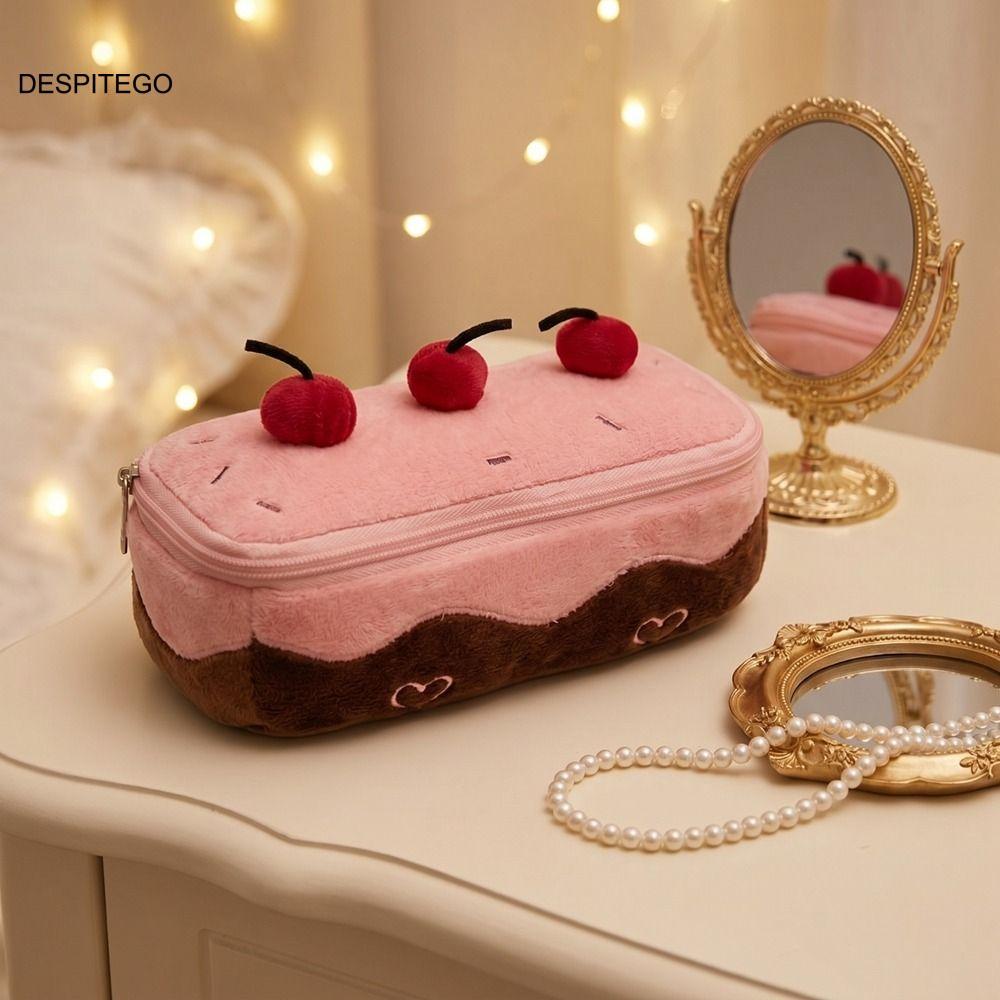 Hộp đựng bút chì DESPITEGO Kawaii, Túi đựng bút anh đào sang trọng dung tích lớn thêu, Hộp đựng đồ t
