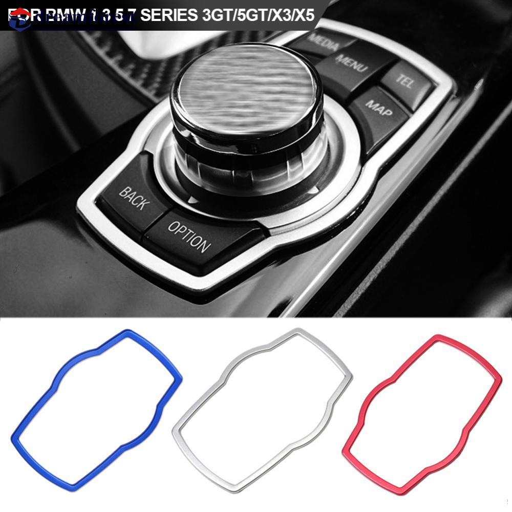 DREAMFOREST Kiểu Dáng Ô Tô Nội Thất Đa Phương Tiện Nút Bao Khuôn Viền Cho Xe BMW 1 3 5 7 Series 3GT 