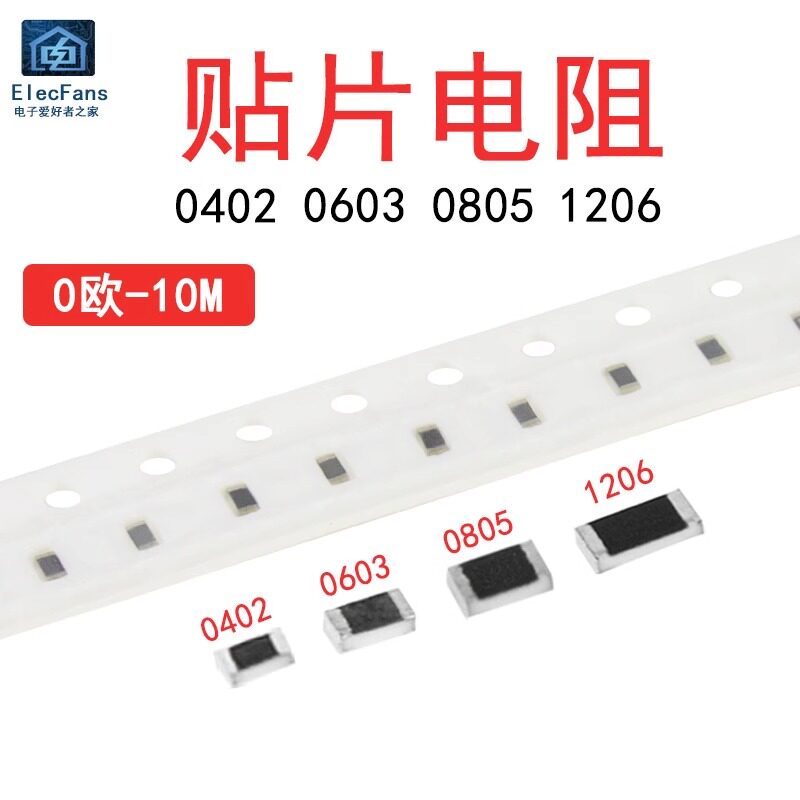 0603 / 0805 / 1206 Điện trở Chip 0 Euro / 10 Euro / 100 Euro / 470R / 1K / 4.7K / 100K / 1M