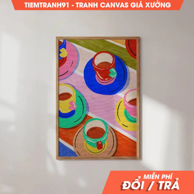 Tranh treo tường, Espresso Illustration, Colorful, Bright Art Illustration, Download Printable Art, 