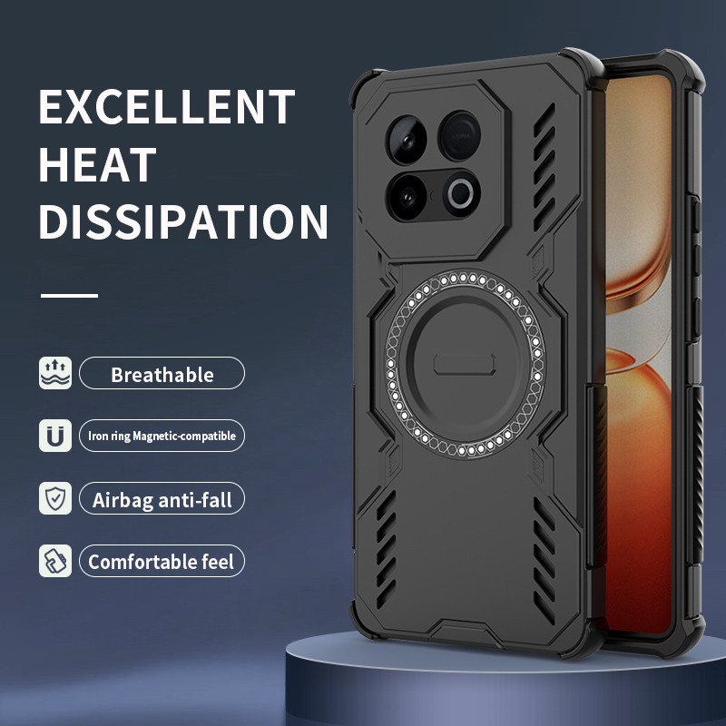 Ốp lưng IQOO Neo 10 5G Vòng từ tính Vỏ tản nhiệt chống rơi cho Vivo IQOO Neo 10 5G Vỏ điện thoại