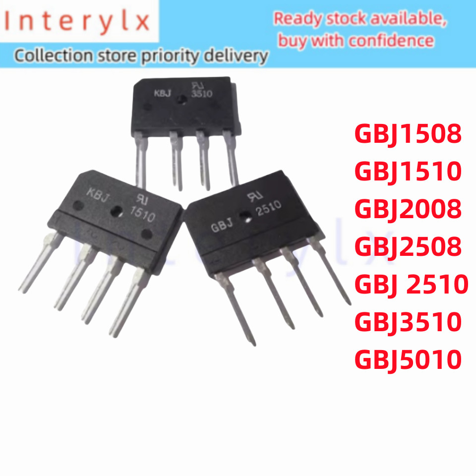 5 Chiếc GBJ1508 GBJ1510 GBJ2008 GBJ2508 GBJ 2510 GBJ3510 GBJ5010 Cầu Chỉnh Lưu Nồi Cảm Ứng