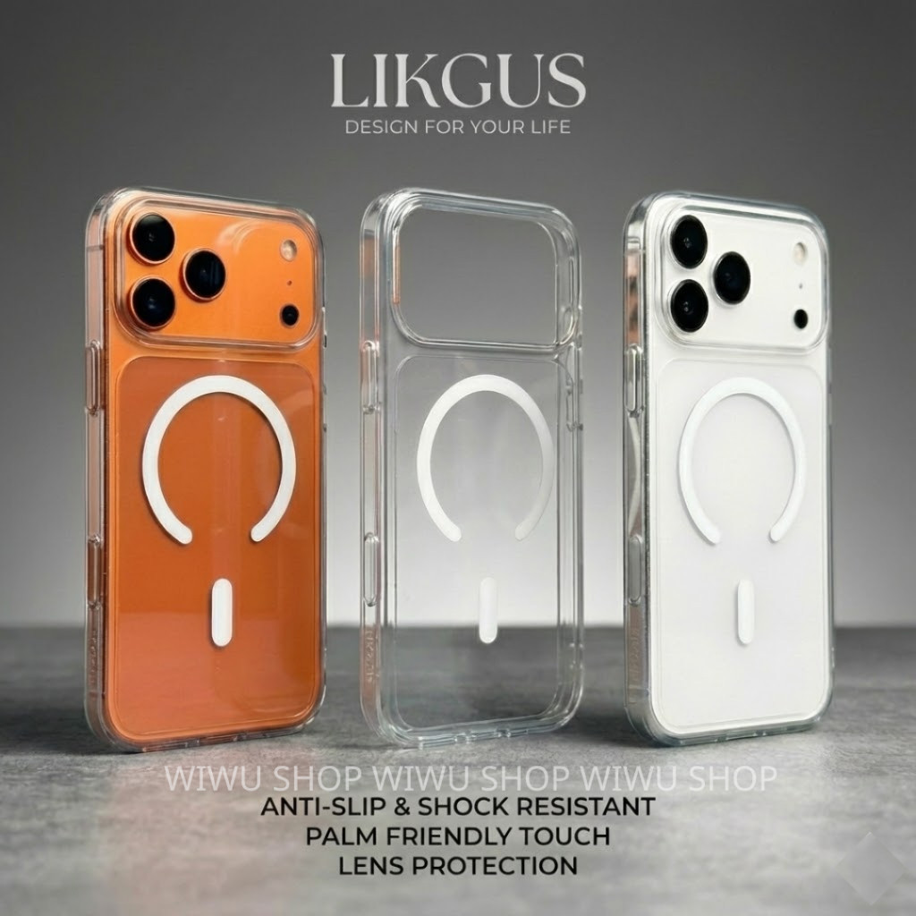 [Chính Hãng] Ốp Lưng Likgus Trong Suốt iPhone 16 Pro Max / 17 Air Tích Hợp Nút Camera Control & Sạc 