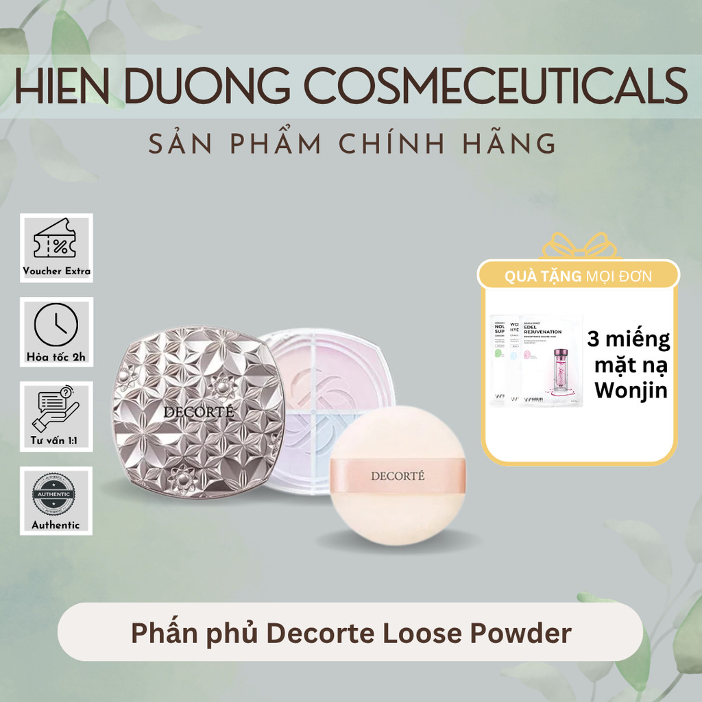 [Đại lý chính hãng] Phấn phủ Decorte Loose Powder | Mỏng mịn, kiềm dầu, trong veo, che phủ lỗ chân l
