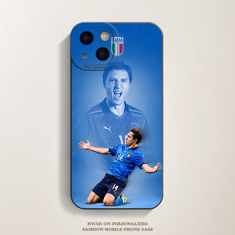 Ốp lưng TPU chống sốc Jersey Federico Chiesa 14 Ý 2026 World Cup iPhone 11 12 13 14 15 16 17