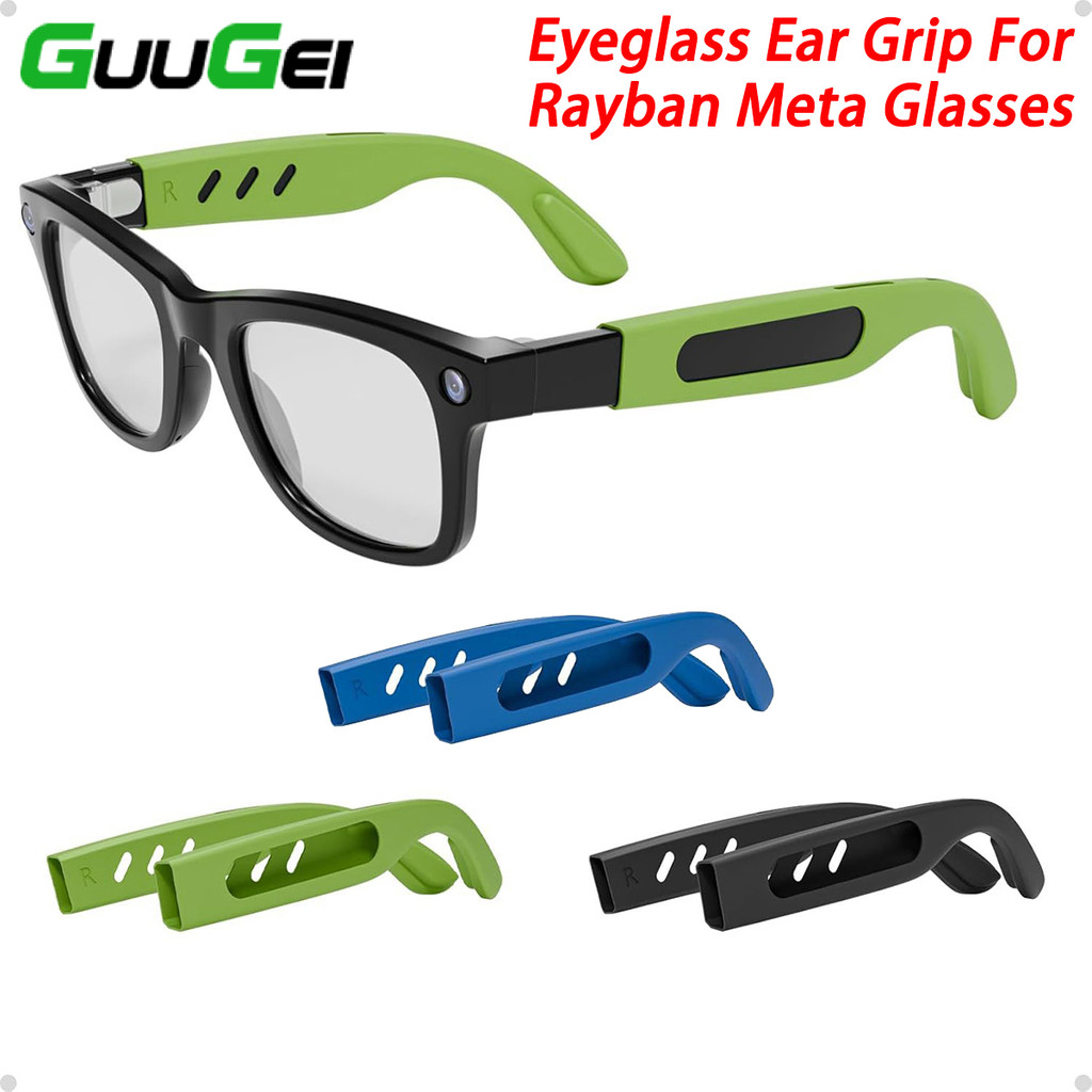 Guugei Silicone Kính Mắt Tai Chống Trơn Trượt Móc Tai Cho RayBan Meta Blayzer/Scriber/Wayfarer/Skyle