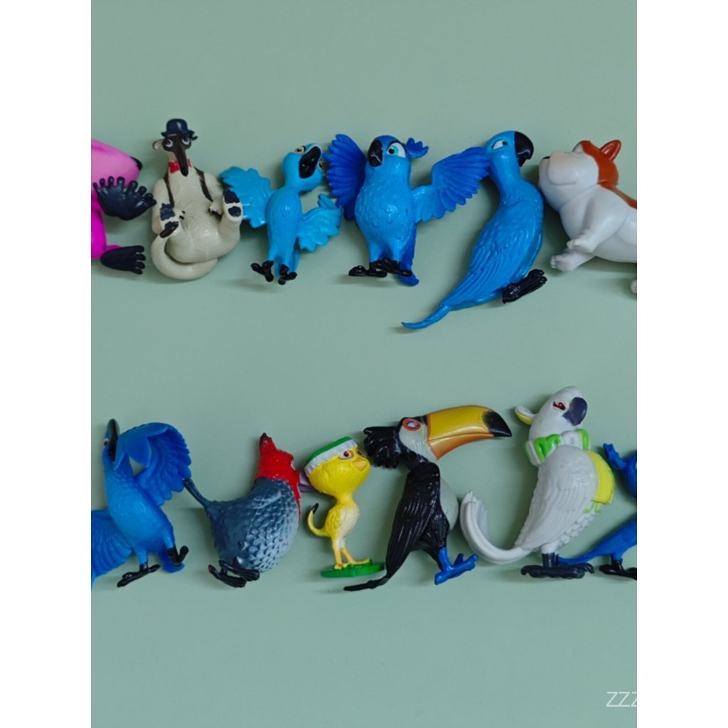 Số lượng lớn Rio Rio Phiêu lưu Phim hoạt hình Macaw Pug Pug Canary Đồ chơi mô hình