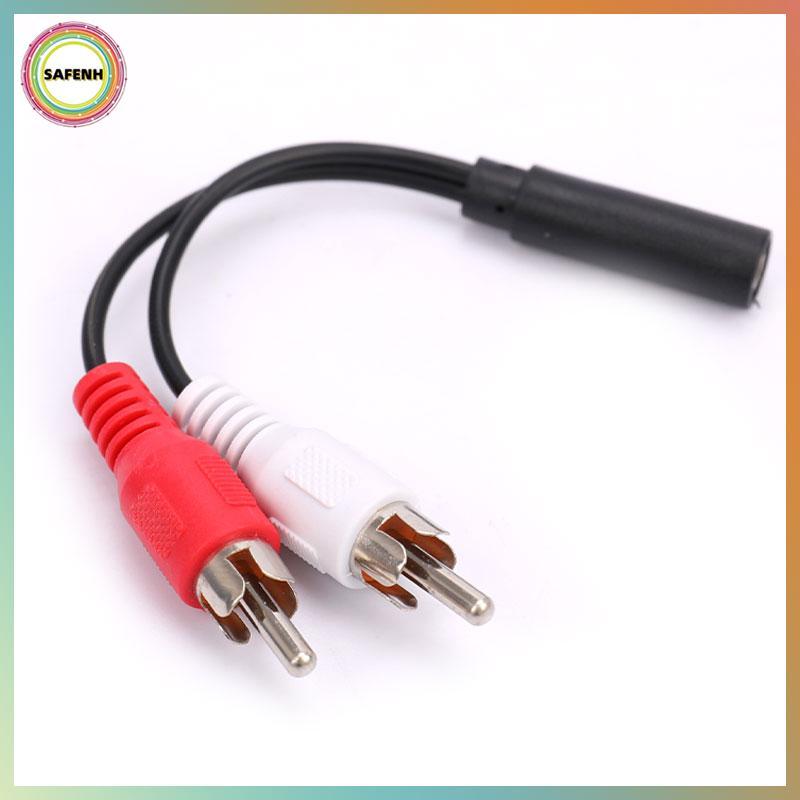 SAFENH 3.5mm RCA Nữ kết nối ja Stereo Cable Y cắm vào 2 RCA Nam Adapter Cable VN