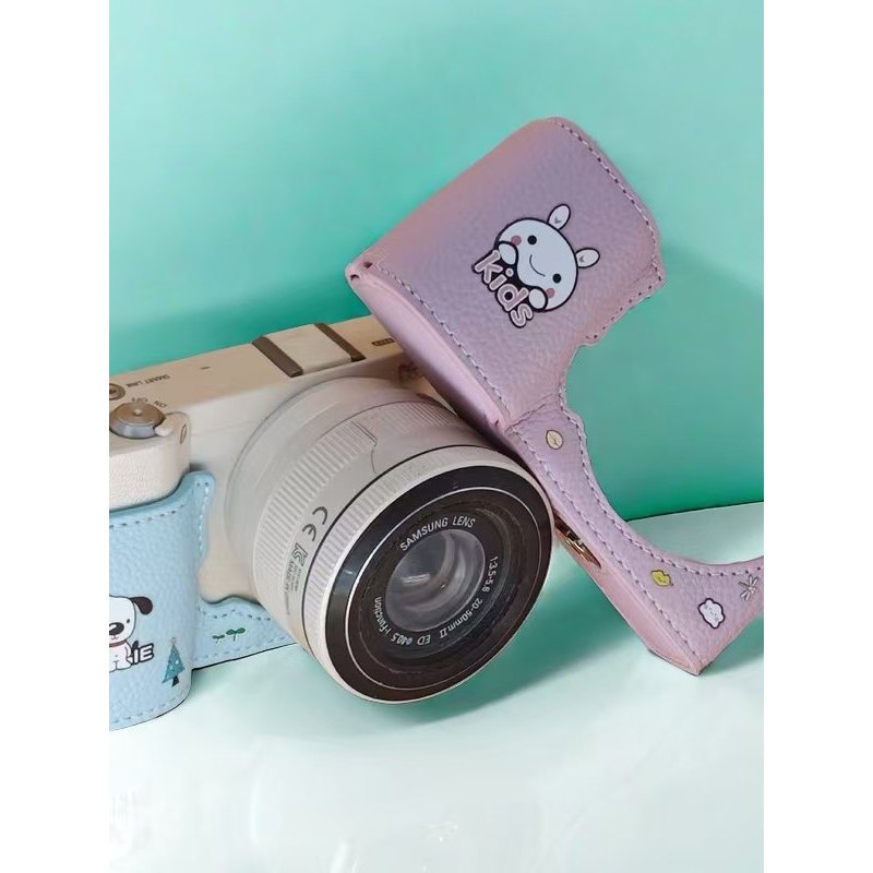 Hoạt Hình Hoạt Hình Túi Máy Ảnh Đế Ốp Lưng Camera Thích Hợp Cho Canon Sony R50 R100 ZV-E10 Cổ