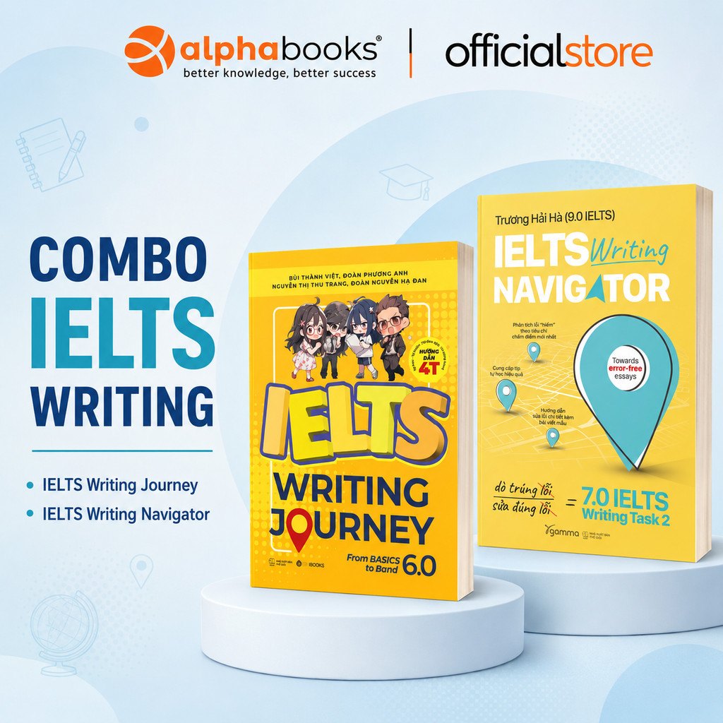 Sách Lẻ/Combo: IELTS Writing Journey (Band 6.0) (ZENBOOKS) + IELTS Writing Navigator (Band 7.0)