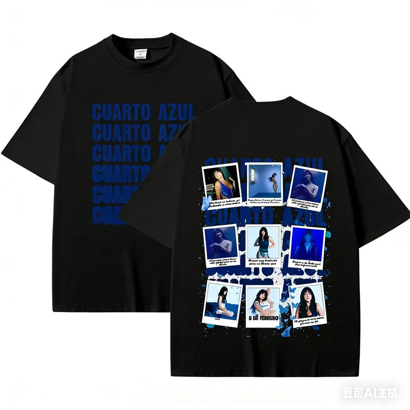 Aitana Cuarto Azul World Tour 2026 Hàng Lưu Niệm Tây Ban Nha Pop Ca Sĩ Đồ Họa Áo Thun Cotton Thoải M