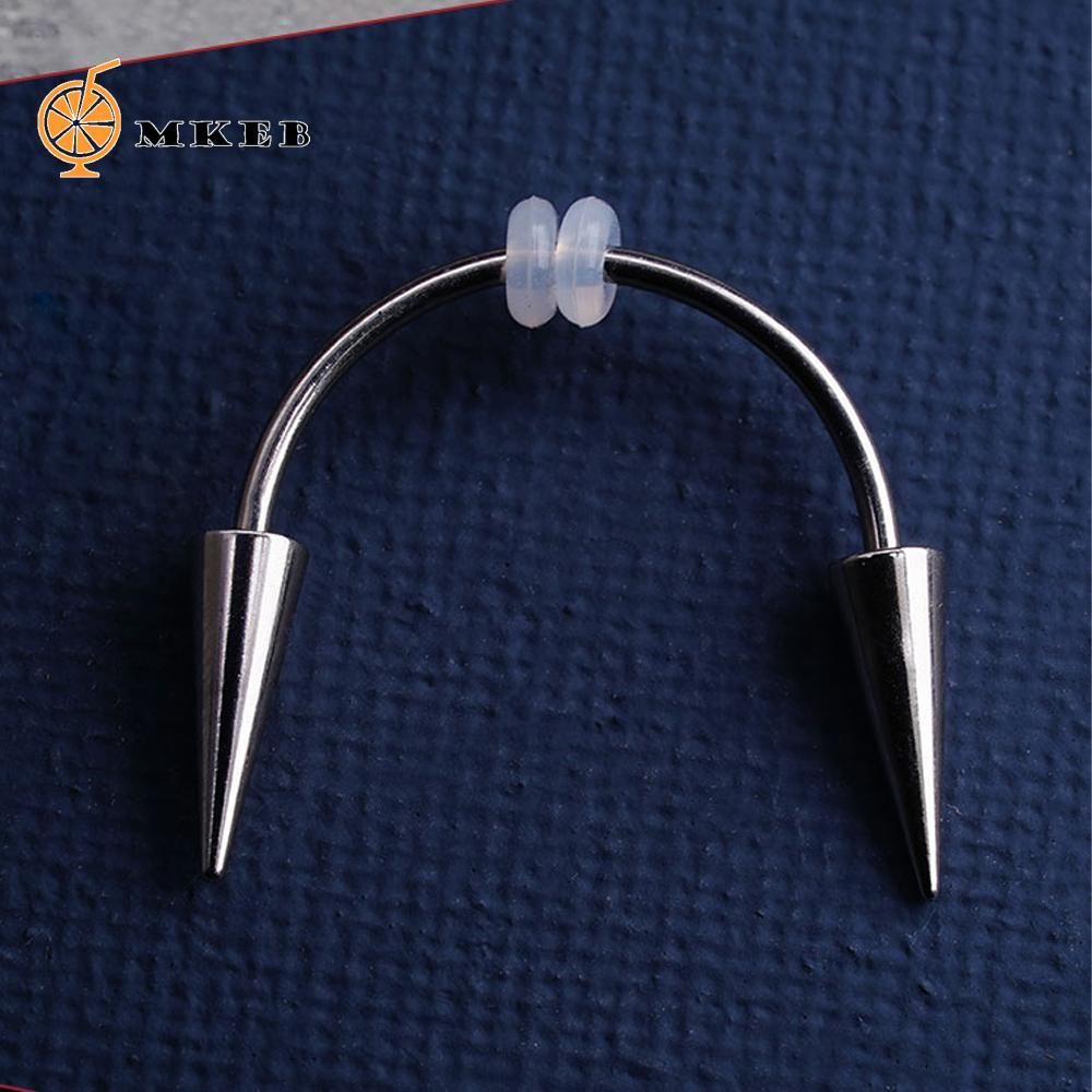 MKEB Goth Môi Nhẫn Mới BCR Septum Giả Septum Piering Cơ Thể Trang Sức Thép Không Gỉ