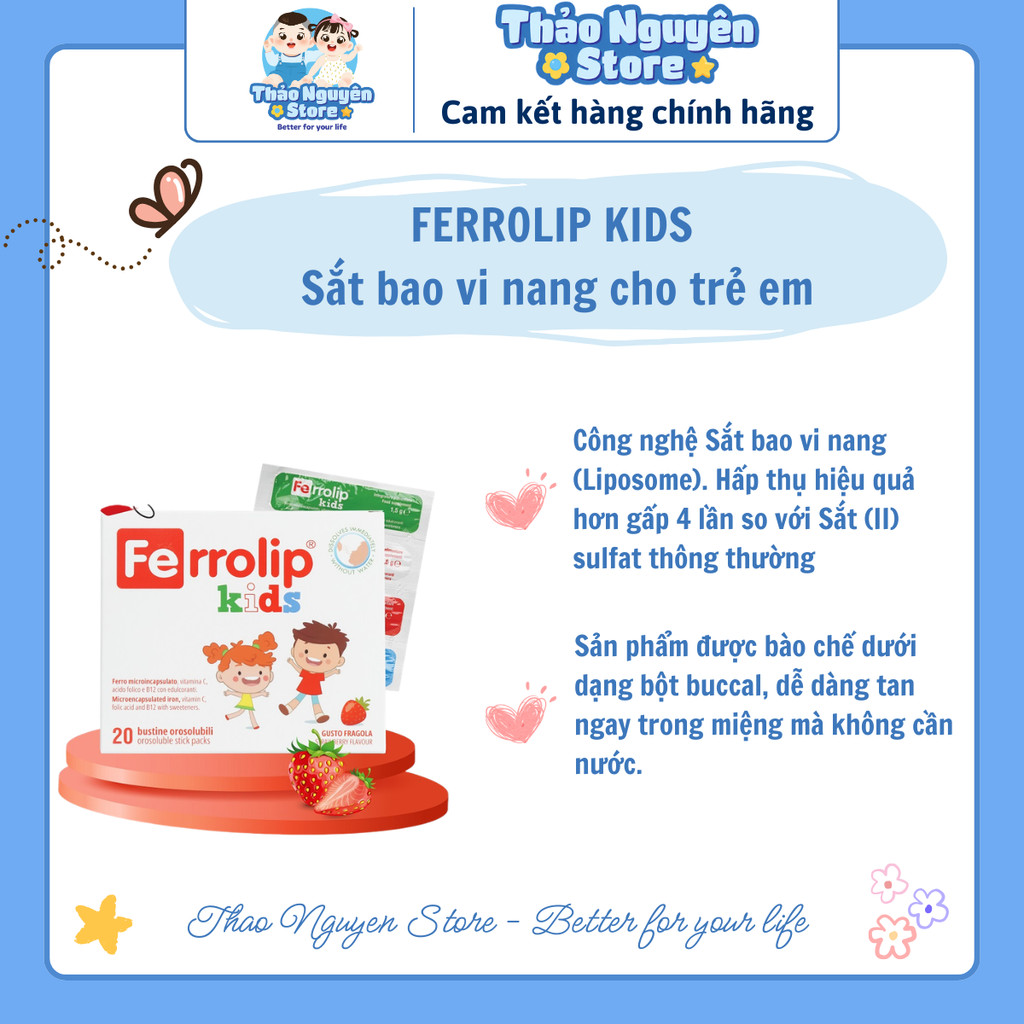 FERROLIP KIDS – Sắt bao vi nang cho trẻ em