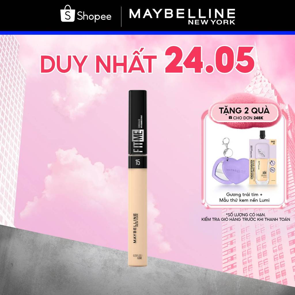 Kem Che Khuyết Điểm Mịn Lì Tiệp Mọi Tông Da Fit Me Concealer Maybelline New York 6.8ml