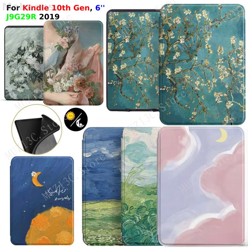 Dành Cho Kindle Thế Hệ Thứ 10 6 '' J9G29R 2019 Bao Da PU Wake / Sleep Mềm TPU Bảo Vệ Ebook Kindle Ph