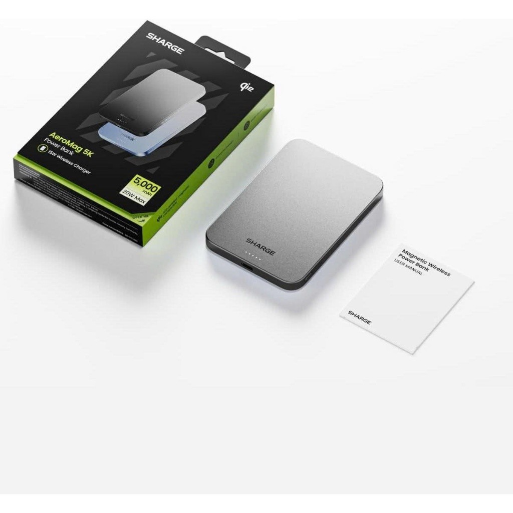 Sạc Dự Phòng Không Dây SHARGE AEROMAG 5 Qi2 15W 5000mAh | Sạc Nhanh 30W | BH 12 Tháng