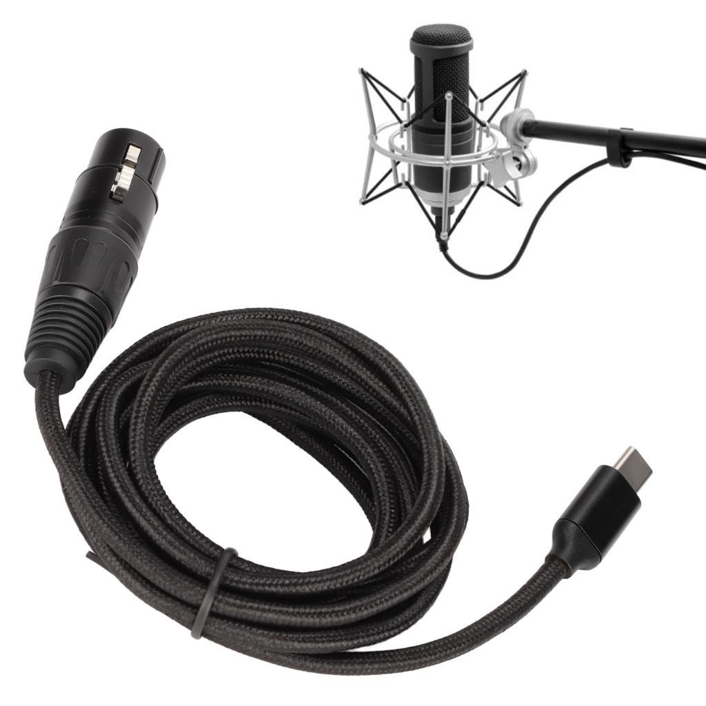 Ddhihi USB C sang XLR Nữ Cáp Micro Loại Mic Link Studio Dây Âm Thanh Cho OS X s 98se 2000 Vista s7 8