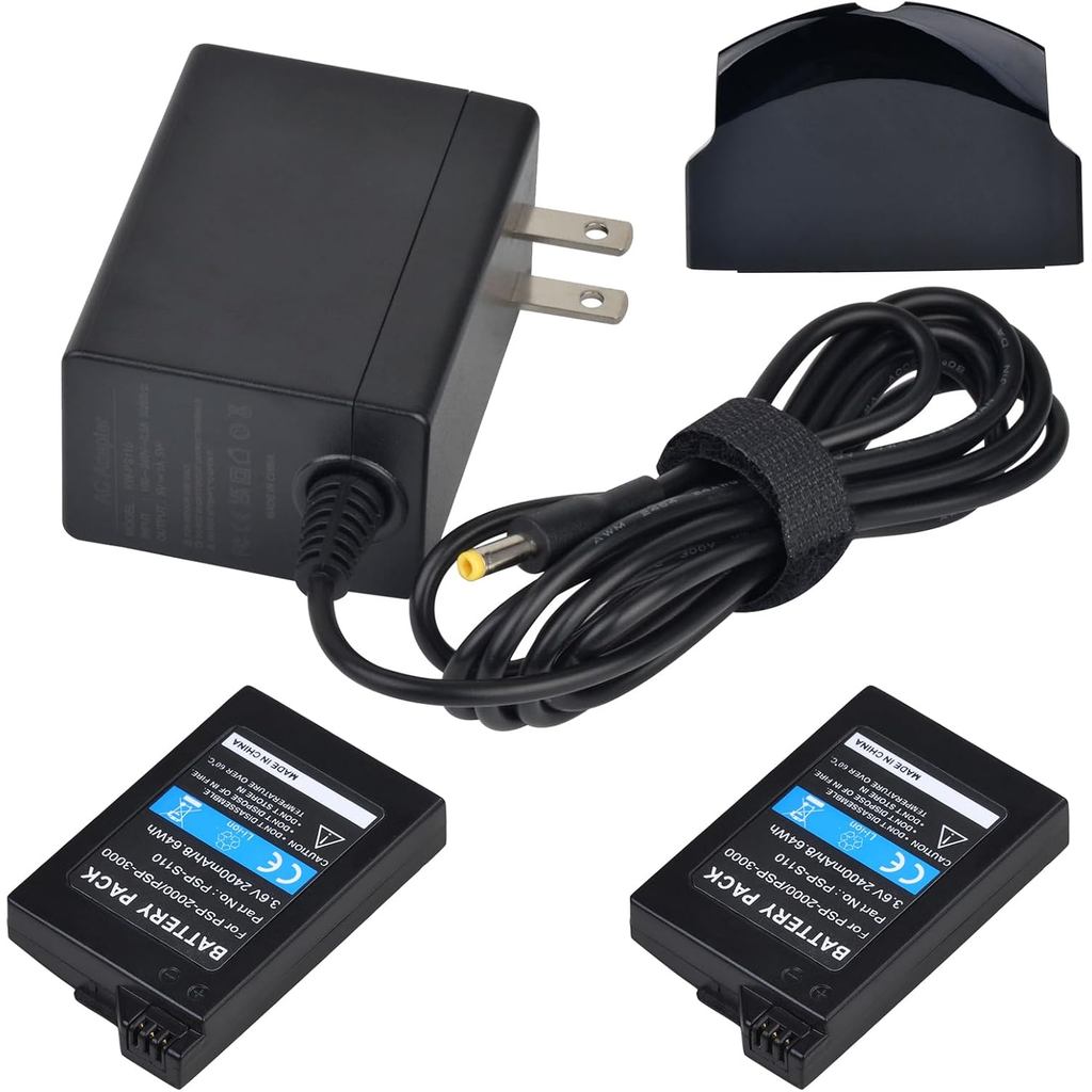 Pin Batmax 2X 2400mAh PSP-2000 PSP-S110 cho bảng điều khiển Sony PSP 2000 / 3000 + Bộ sạc nhanh PSP 