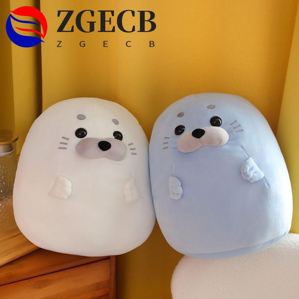 ZGECB Anime Seal Plush Doll, PP Cotton Chubby Plush Seal Sleep Pillow, Baby Appease Doll Soft Mochi 