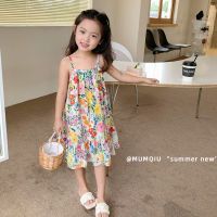 Đầm Bé Gái Mùa Hè 2026 Mới Dây Đeo Mùa Hè Đầm Trẻ Em Đầm Bé Bohemian Cotton