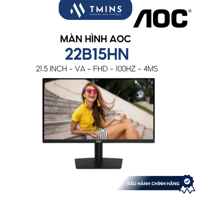 Màn Hình AOC 22B15HN (21.5 inch/ VA/ FHD/ 100Hz/ 4ms) - Bảo hành chính hãng