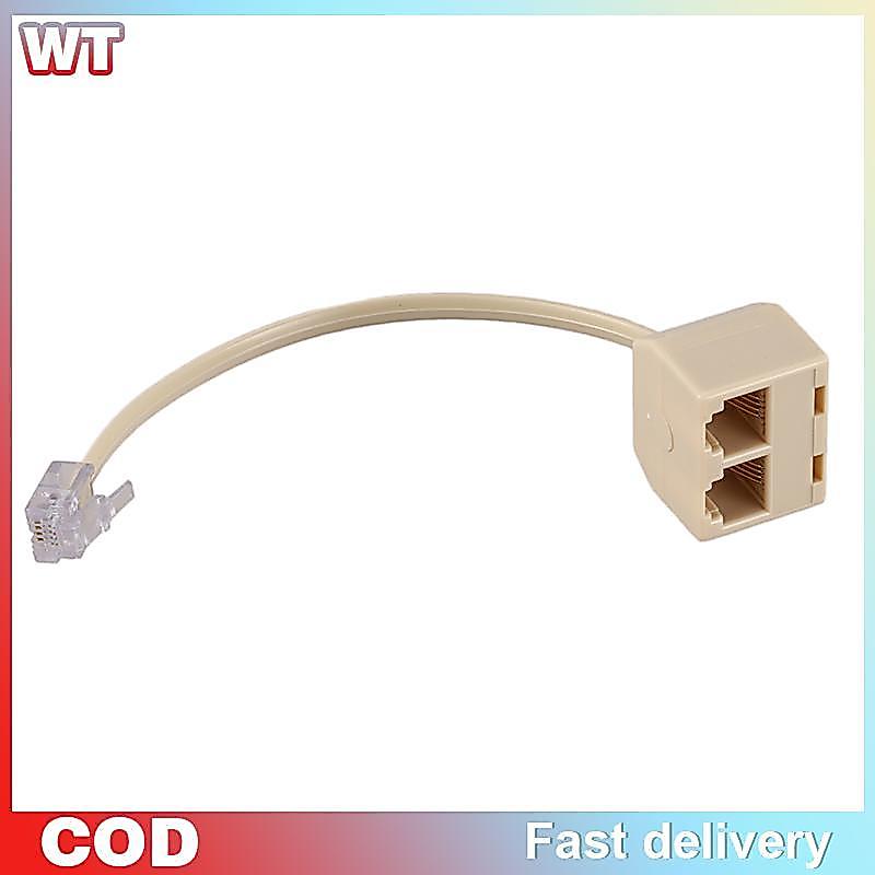 [WT] Bộ Chia Điện Thoại RJ11 6P4C 1 Nam Sang 2 Nữ Adapter RJ11 Sang RJ11 Tách Phụ Kiện Điện Thoại