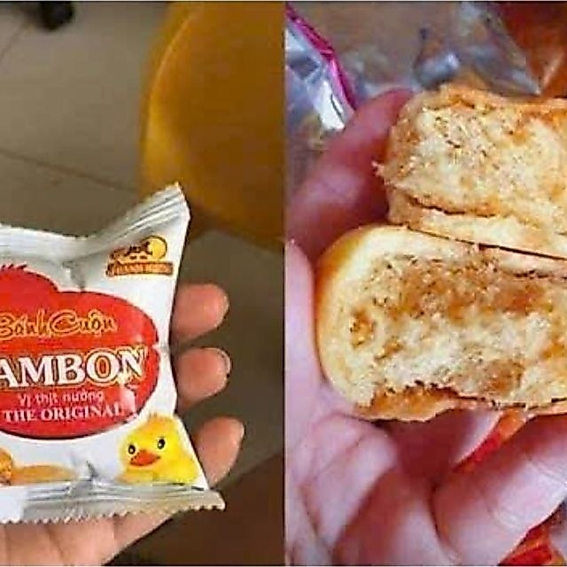 ( Bán lẻ túi zip) Bánh Cuộn Jambon Thanh Hương Jambon Roll Cake Vị Thịt Nướng