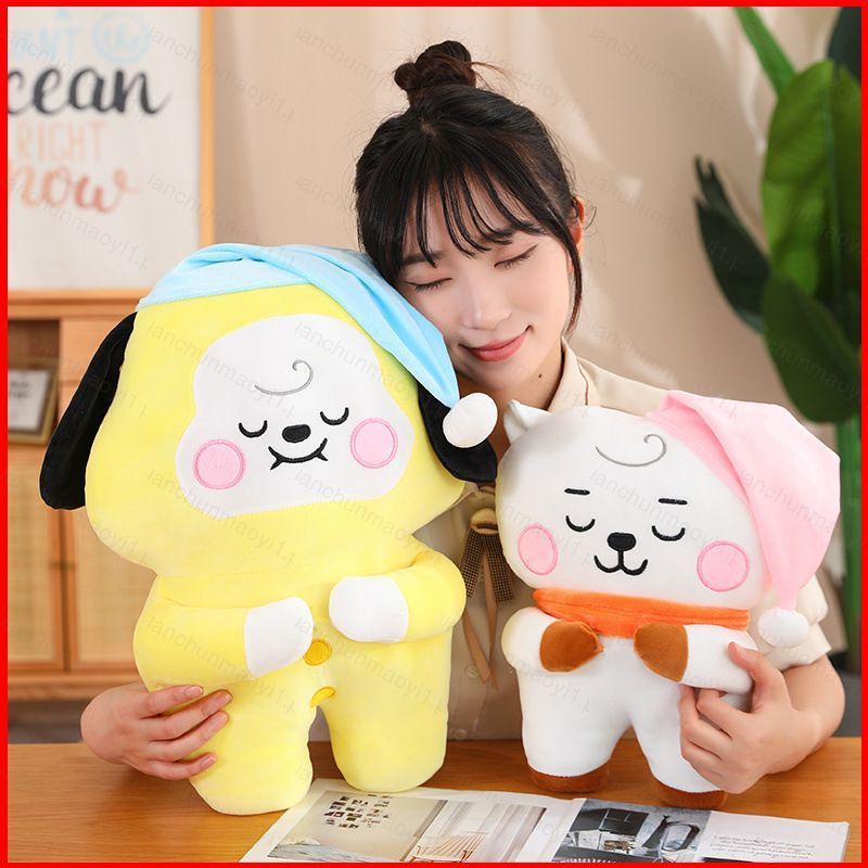 DC1 BTS BT21 Cooky Jungkook Mang J-Hope Chimmy Jimin Sleepy Series Sang Trọng Búp Bê Pyjama Gối Sang