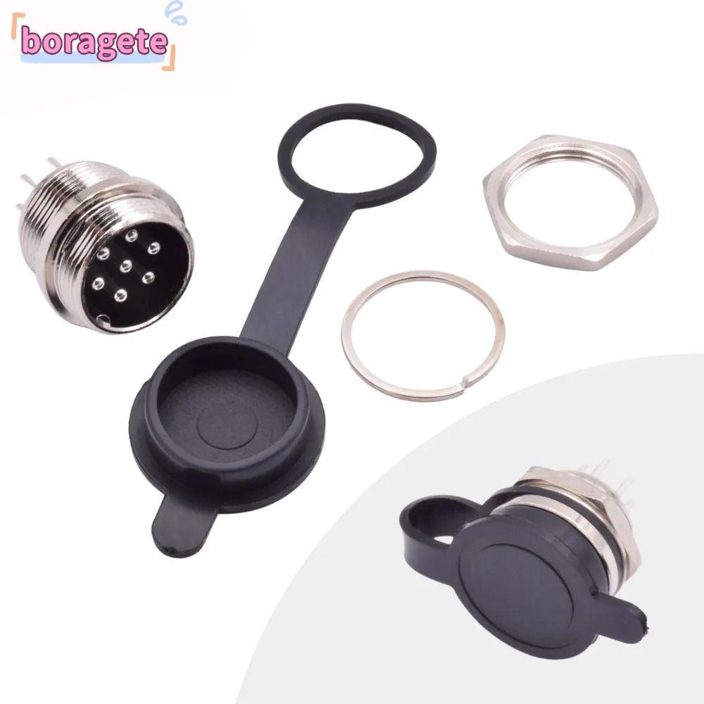 Nắp chống bụi BORAGETE GX12 GX16 GX20, Vỏ ổ cắm tròn hàng không nhẹ chống nước, Cao su GX12 GX16 GX2