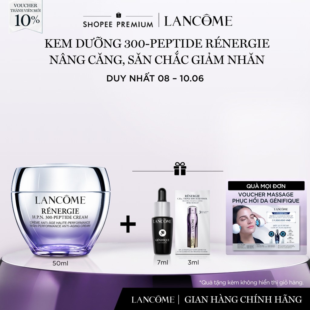 Kem Dưỡng Lancome 300-Peptide Rénergie Chống Lão Hoá & Nâng Căng, Săn Chắc 50ml