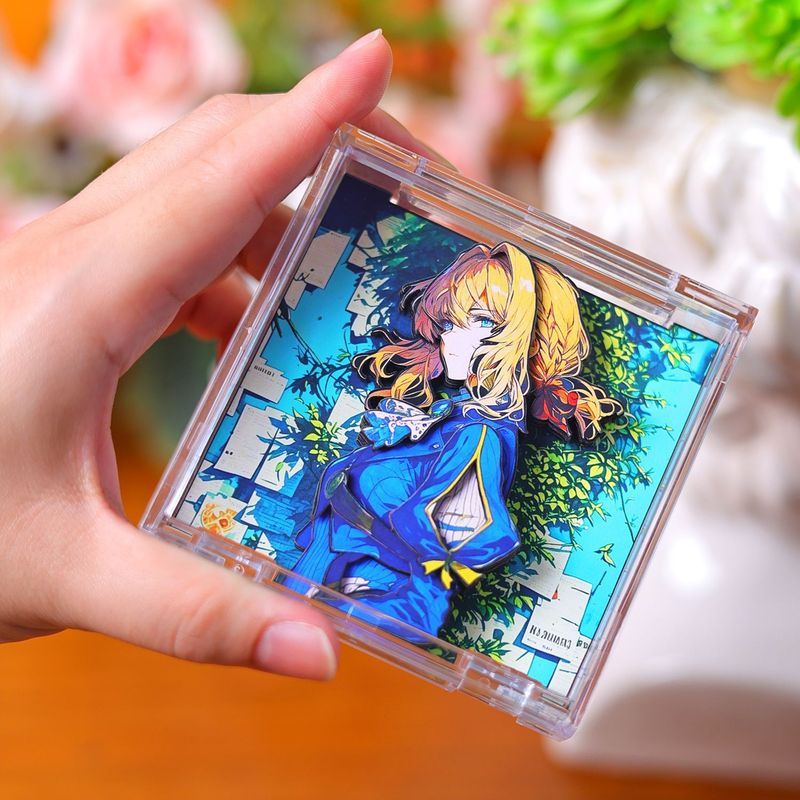 [Tranh ba chiều khắc giấy 3D] Evergarden Merchandise Verit Photo Frame Table Set Quà tặng sinh nhật 