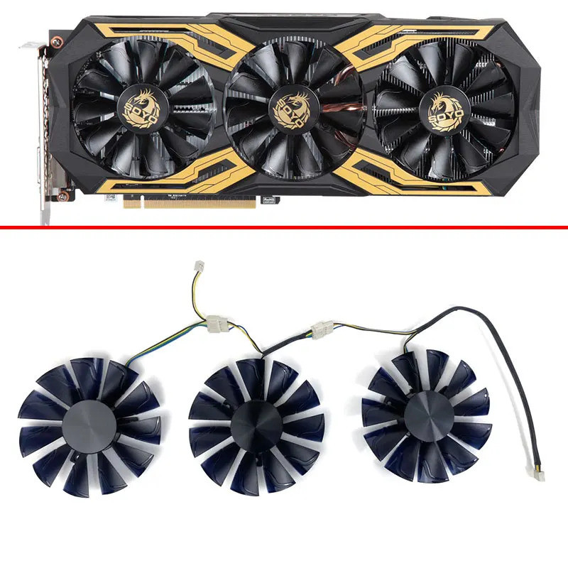 【 3 MỚI Dành Cho SOYO RTX2060 SUPER GeForce RTX 2060 Quạt Card Video GPU FAN 85MM 4PIN Quạt Làm Mát 