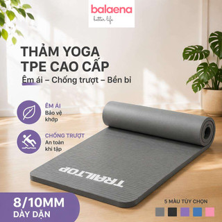 【COD】Thảm Tập Gym Yoga Đa Năng Dày 8-10mm Chống Trơn Trượt Thảm Thể Dục Tại Nhà Ngoài Trời