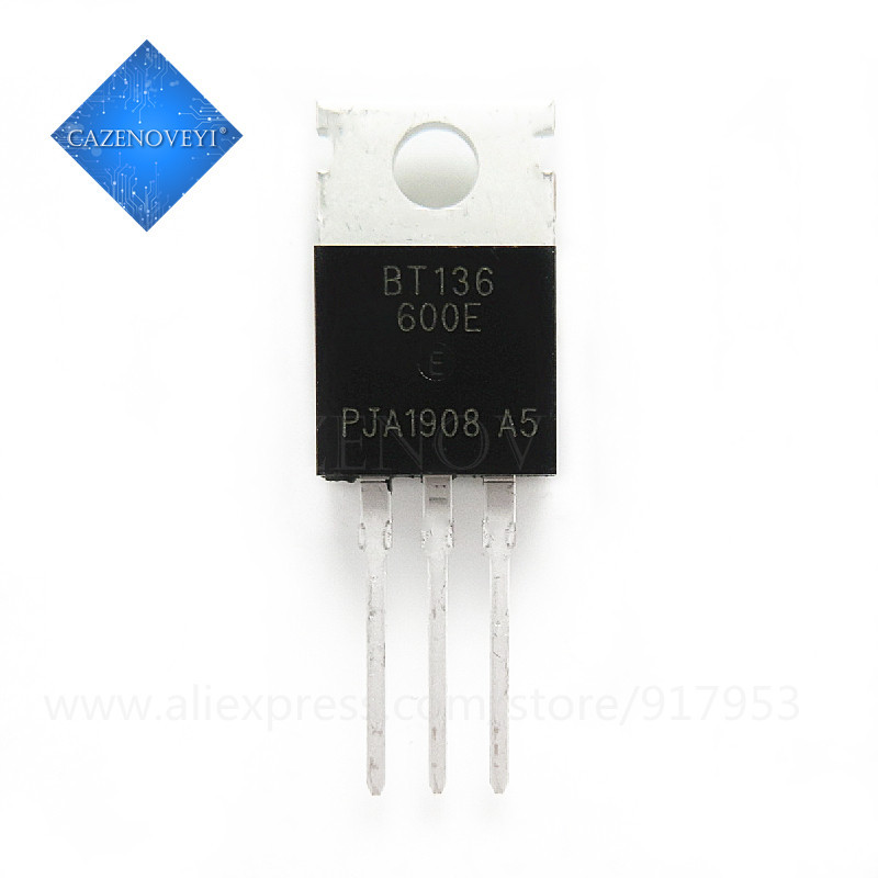 10 Cái BT136-600E BT136 BT136-600 600V 4A Triacs RAIL TRIAC TO-220 chip gốc mới