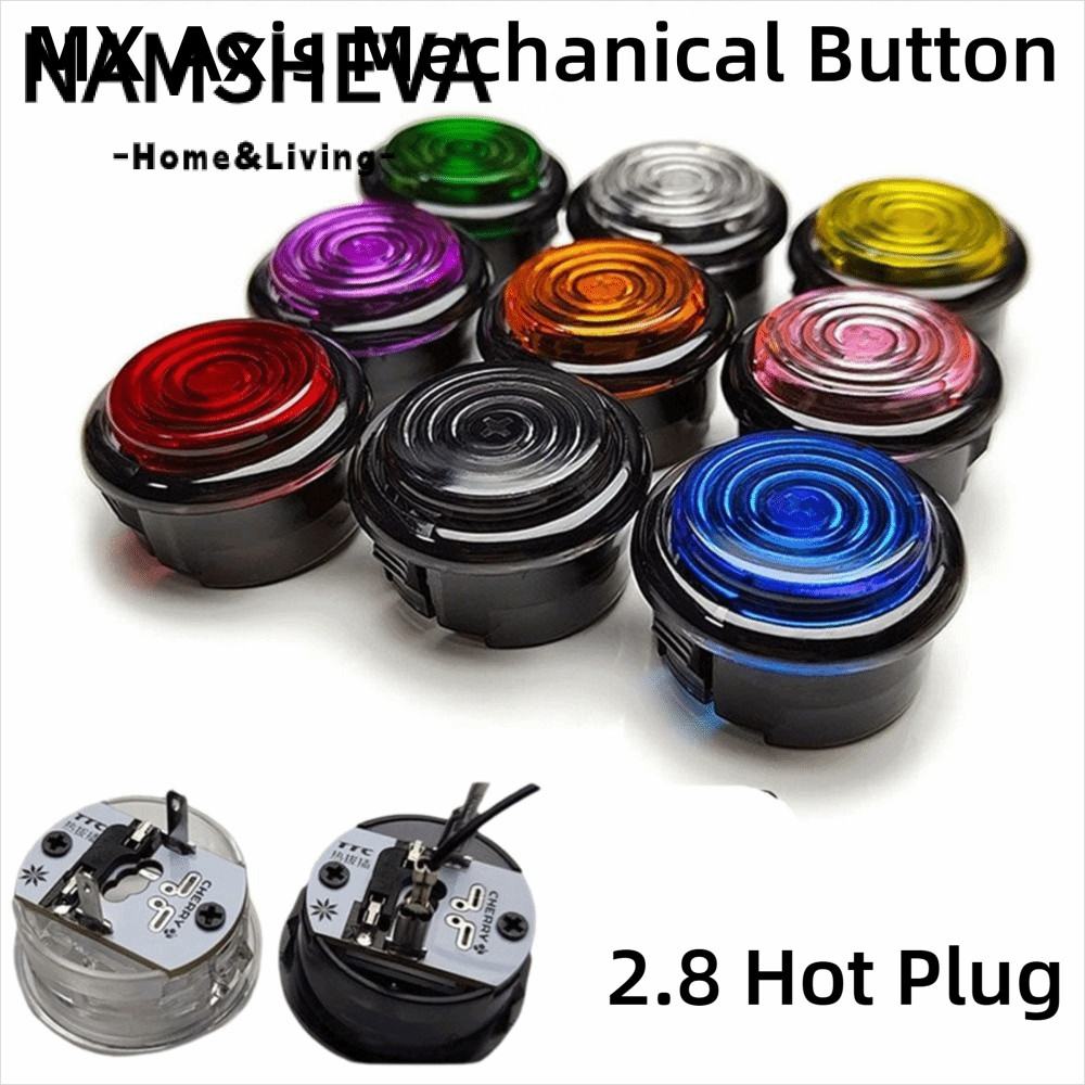 Nút Arcade HITBOX Cơ Khí NAMSHEVA, Khung Đen 2.8mm Nút Arcade ST-M4 Cắm Nóng, Nút Điều Khiển Tương T