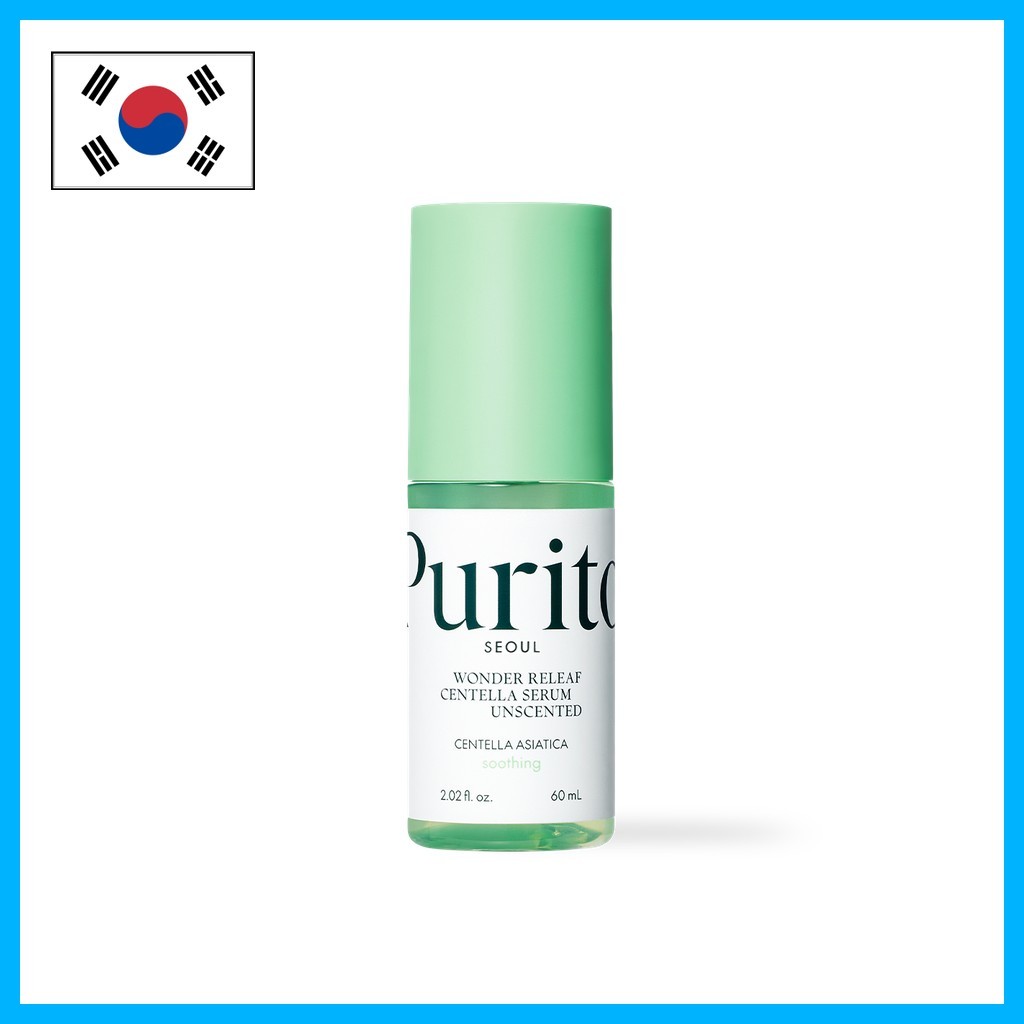 [Purito] Wonder Releaf Centella Serum Không mùi 60ml/ Serum Hàn Quốc/ Chiết xuất Centella/ Xác thực 