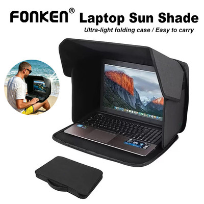 Fonken 14 / 16 Inch Có Thể Gập Lại Laptop Sun Shade Riêng Tư Tấm Che Lều Laptop Túi Để Làm Việc Ngoài Trời