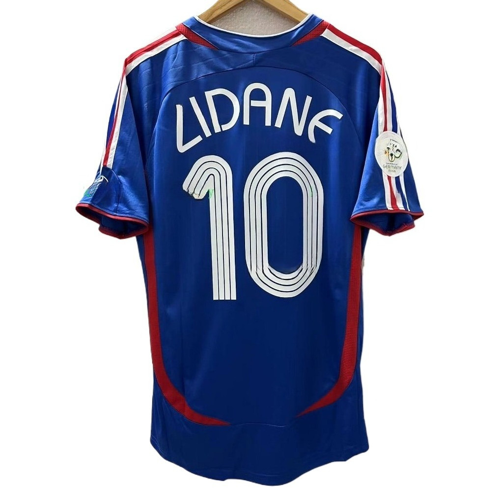 2006 Pháp Nhà Retro Áo Bóng Đá Tùy Chỉnh Áo Thun Bóng Đá ZIDANE HENRY-FG001