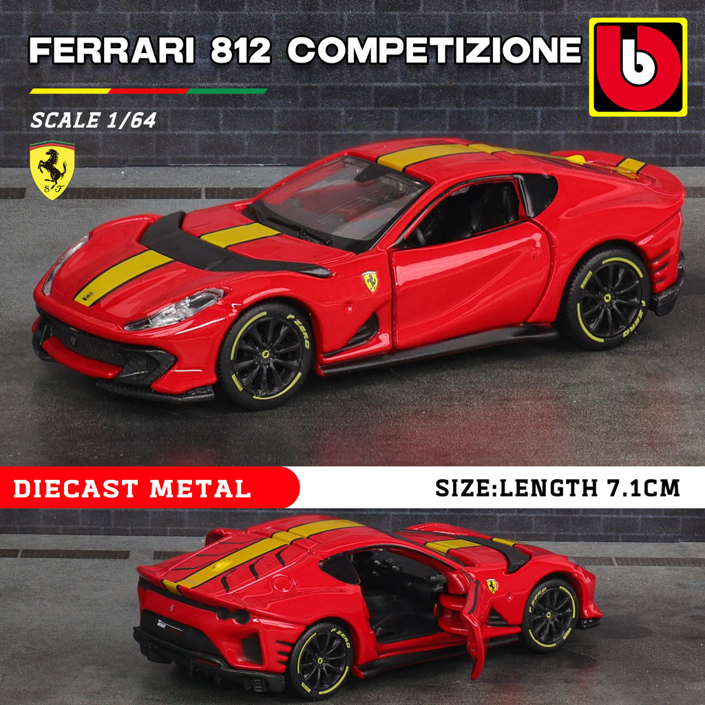 Bburago1: 64 Ferrari E812 COMPETIZIONE Mẫu Bộ Sưu Tập Nhỏ Xe Hợp Kim Mô Hình Đồ Chơi Quà Tặng Cảnh T