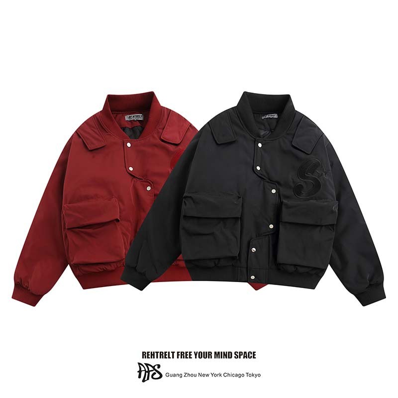 [Ảnh mạng] Áo khoác mỏng J26 Đỏ Đen M--2XL P42