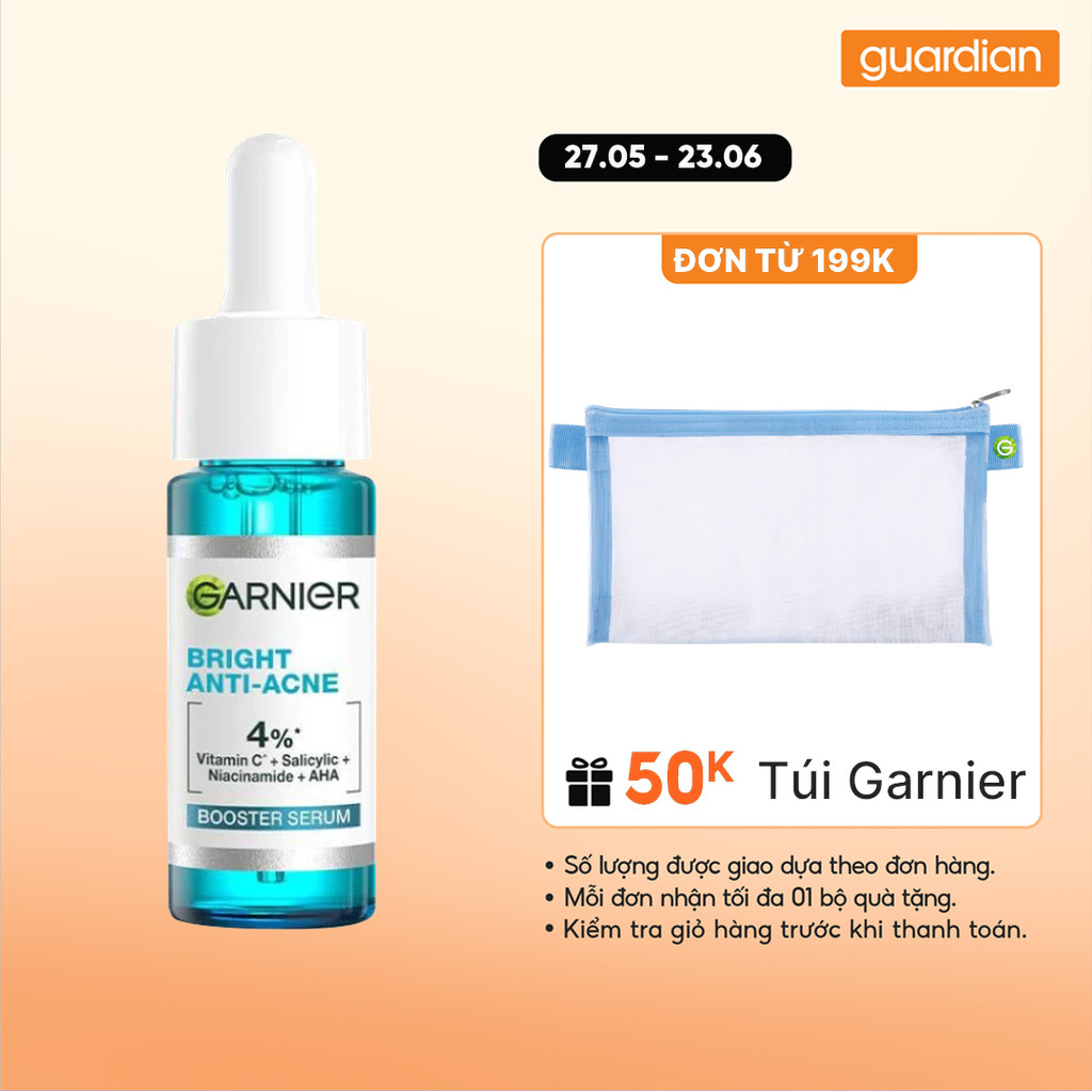 Dưỡng Chất Hỗ Trợ Giảm Mụn Garnier Bright Anti-Acne Booster Serum 15Ml
