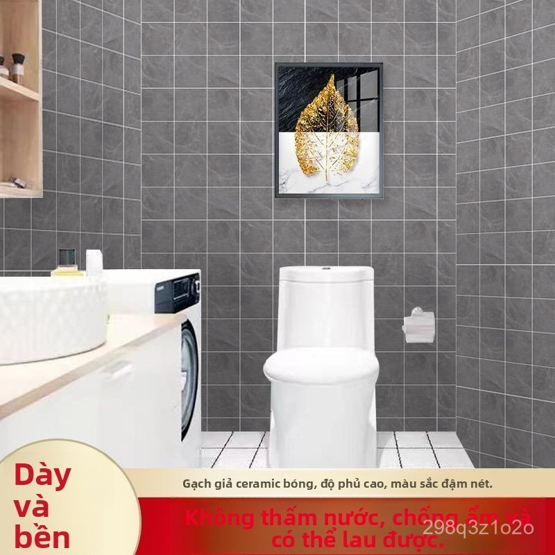 Miếng dán tường phòng tắm chống thấm nước, miếng dán tường phòng tắm tự dính, giấy dán tường chống ẩ